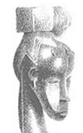 Dessins de statuettes de Côte d'Ivoire.